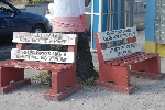 Wijze woorden op de bank in st. Johns