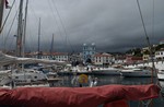 zicht van uit de jachthaven