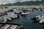 Het dingy dock bij Srimpys