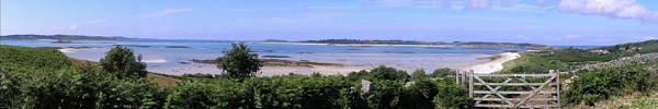 Panoramafoto vanaf St. Martin richting Tresco